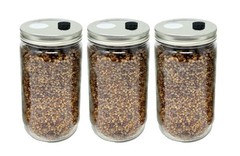 Myco Labs Premium Quick Colonizing 32oz 5 Grain Mushroom Spawn Jars (3 Pack)