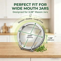 2 PCS Mason Jar Lids Sprouting Sprouts Growing Kit Seed Metal Bean Company