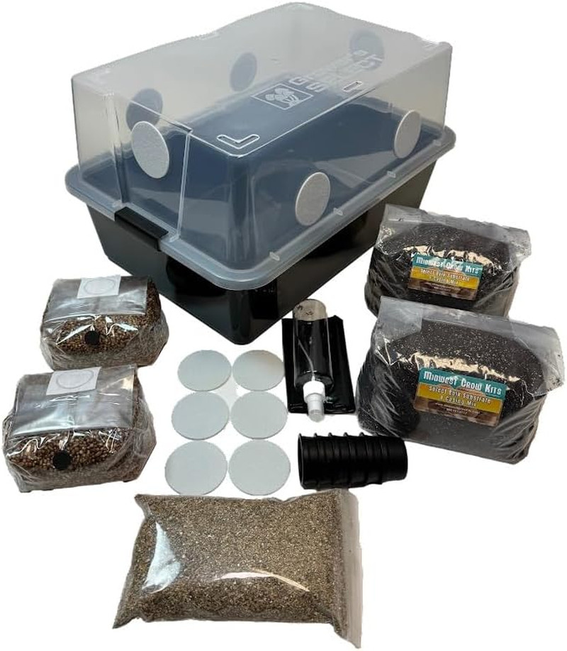 Mushroom Monotub Large 66Q Grow Kit | Complete Mushroom Grow Kit | for Dung-Lovi