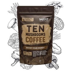 Mushroom Coffee (60 Servings) 10 Mushrooms (Lion’s Mane, Cordyceps
