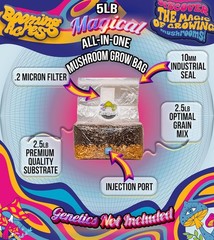 5lb Home Mushroom Grow Kit – Easy All-in-One Solution for Fresh Harvest