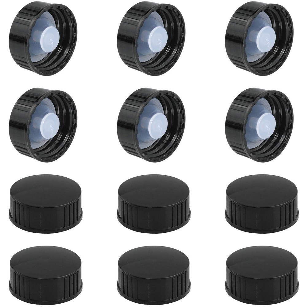 12pcs 28mm Growler Cap Phenolic resin cover Black Polyethylene sealed screw c…