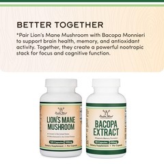 Organic Lions Mane Mushroom Capsules (120 120 Count (Pack of 1), No Color