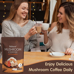 Mushroom Coffee, 6 Adaptogenic Mushrooms with Lion’s Mane, Cordyceps, Turkey Tai