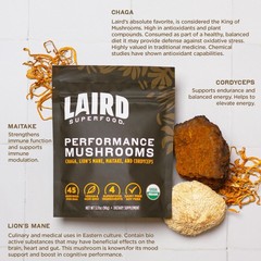 Laird Superfood Organic Performance Mushroom Blend 3.17 Ounce (Pack of 1)