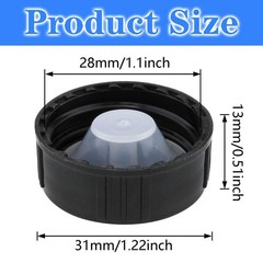 12pcs 28mm Growler Cap Phenolic resin cover Black Polyethylene sealed screw c…
