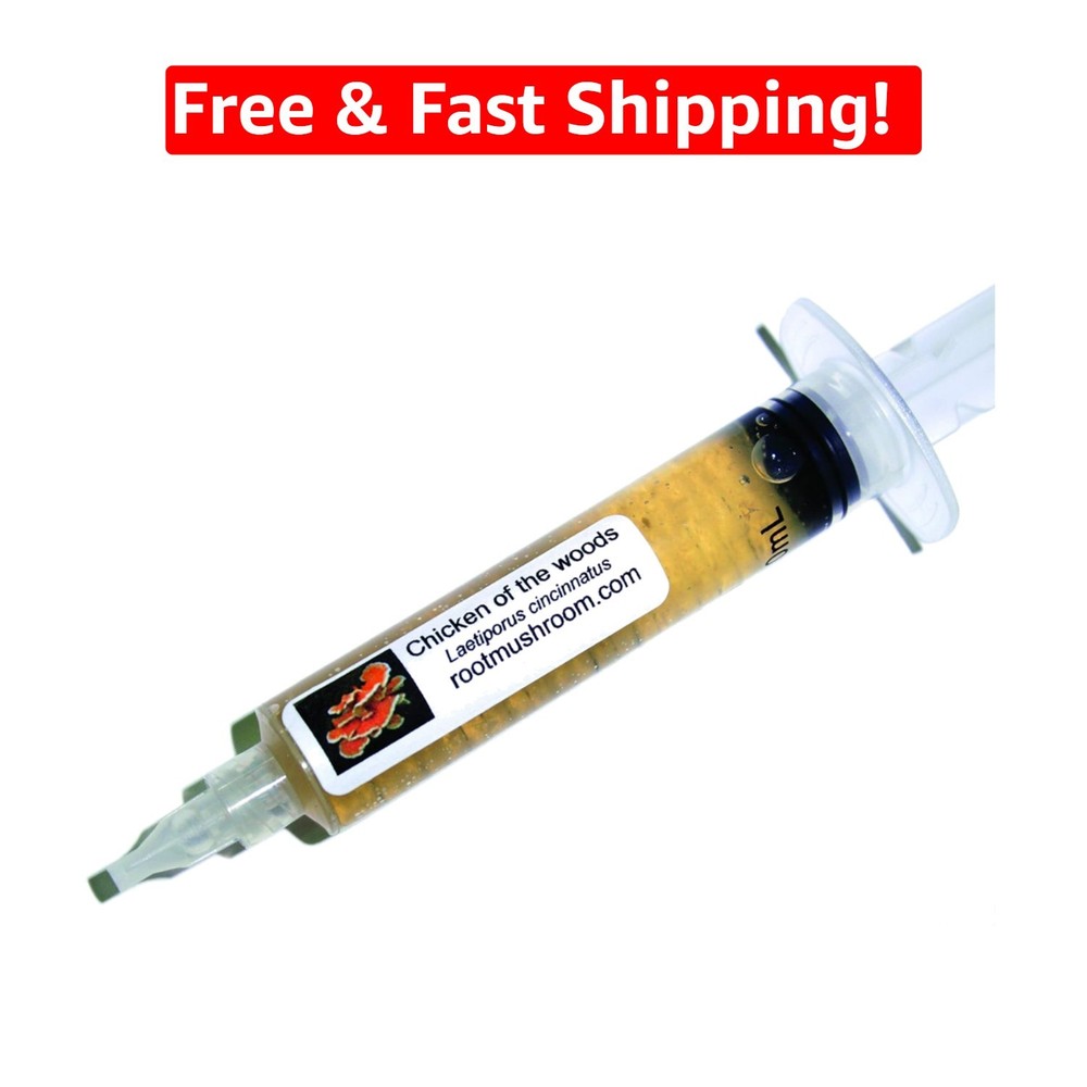 100% CLEAN Chicken of the Woods Liquid Culture – 10ml for Hobby & Commercial Use