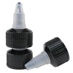 12 PCS Natural Twist Top Caps Black Squeeze Bottle Replacement Cosmetics