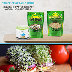 Bean Screen Sprouts Growing Kit – Sprouting Lids & Sprout Mixes Microgreens Grow