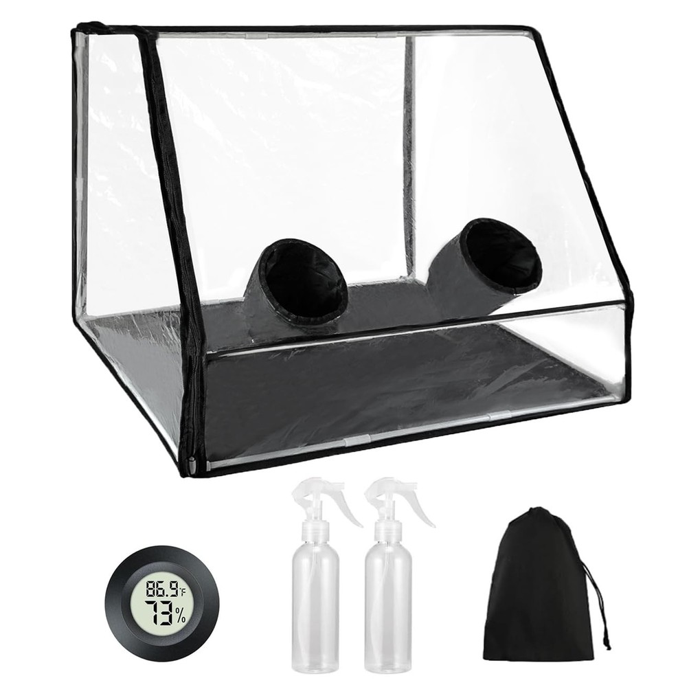 Still Air Box- 29.5×19.7×19.7 Inch Mushroom Grow Tent,Still Small, Black