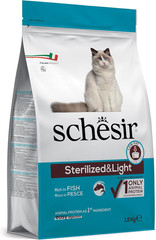 Sterilized & Light, Cibo Secco per Gatti Adulti Sterilizzati Al Gusto Pesce, Cro