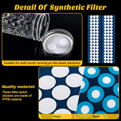 96 Pieces Synthetic Filter Paper Stickers 20 Mm 0.25 Μm Filter Disc Adhesive Pat