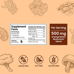 Immune Boosting Mushroom Coffee with 10 Super Mushrooms for Focus & Gut Health