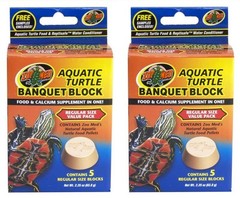 Aquatic Turtle Block Value Pack – Set of 2, Nutritional Food for Turtles, Easy F