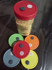Modified Liquid Culture/grain Jar Plastic LIDS, BALL Brand, Set of 6, Mycology