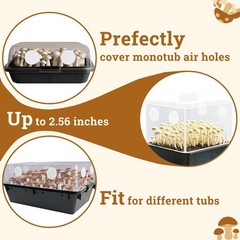 60 PCS 2.5″ Monotub Filter Discs for Mushroom Growing – Adhesive Filtration Pads