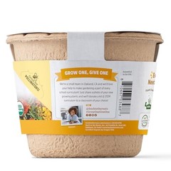 Organic Marigold Flower Grow Kit with Plantable Starting Marigold Flower Kit