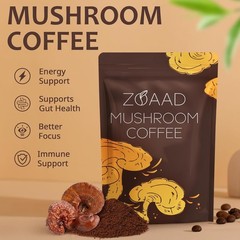 Mushroom Coffee, Organic 6 Mushrooms with Lion’S Mane & Cordyceps Coffee for Sus