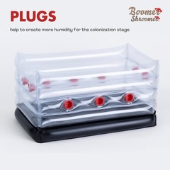 Inflatable Mushroom Growing Kit with Drain Port & Removable Liner – 19x11x11