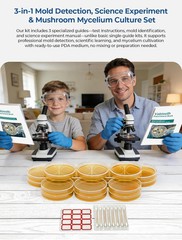 6 Packs Home Mold Test Kit, Science Project Kit Mushroom Grow, Agar Test HVAC