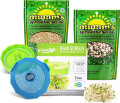 Bean Screen Sprouts Growing Kit – Sprouting Lids & Sprout Mixes Microgreens Grow