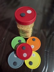Modified Liquid Culture/grain Jar Plastic LIDS, BALL Brand, Set of 6, Mycology