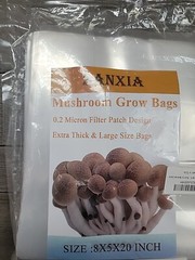Mushroom Bags Grow Grain Substrate Mycelium Sealable Bag – 30 Count – 8″x5″x20″