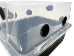Grower’s Select 48Q Mushroom Monotub Fruiting Chamber w/ Filter Disks and Liner
