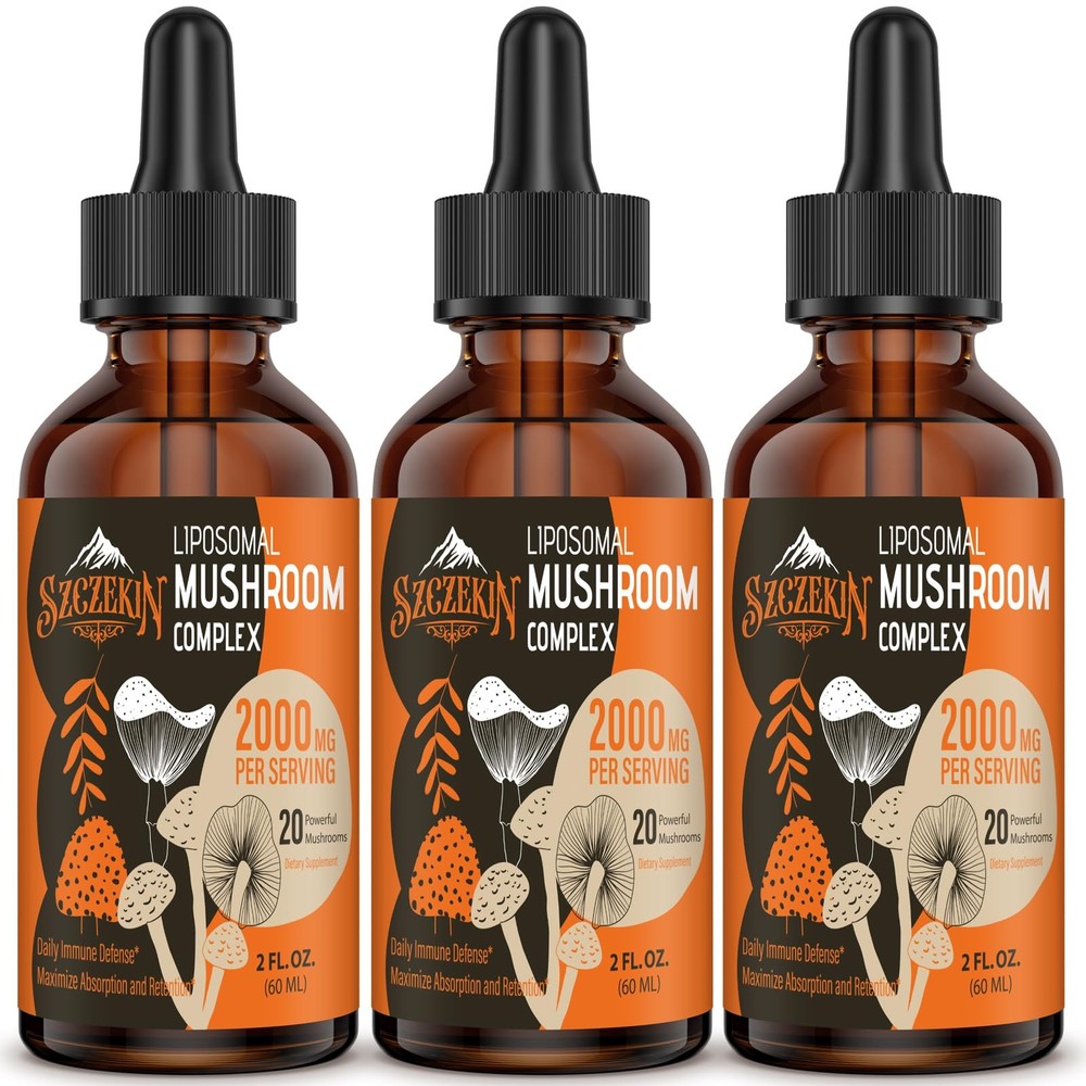 Liposomal Mushroom Complex Drops 2000 MG – 20 Organic 2 Fl Oz (Pack of 3)