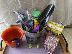 Beginner flower growing kit. Gardening kit gift.
