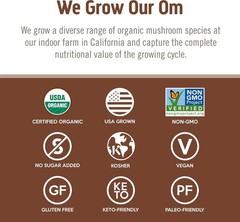 OM MUSHROOM SUPERFOOD Cordyceps Organic Mushroom 3.5 Ounce (Pack of 1), Brown