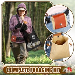 9 Pcs Mushroom Foraging Kit Includes Hunting Bag, Shroom Knife with Brush, Glove