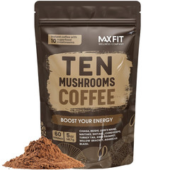 Mushroom Coffee (60 Servings) 10 Mushrooms (Lion’S Mane, Cordyceps, Turkey Tail