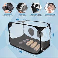 Salcod Large Still Air Box Mushroom Grow Tent – 38x20x25 Inch Clean Black