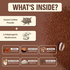 Mushroom Coffee, Instant Coffee 6.35 Ounce (Pack of 1), New Version