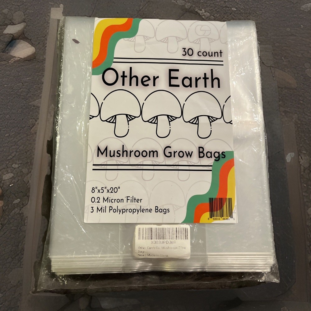 30 Count Mushroom Grow Bags / 8x5x20 Inches 🍄