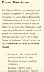 Max Yield Monotub Bundle (Base w/ Colonizer Lid & V2 tapered lid + filters)