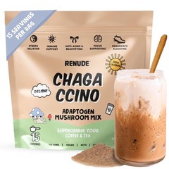 Renude Chagaccino – Chaga Mushroom Powder, 6.35 Ounce (Pack of 1)