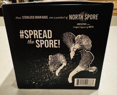 North Spore – 3lb ORGANIC Sterilized Grain Bag with Injection Port – New