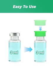 3ml Silicone Peptide Vial Caps, 14 Pcs Reusable Protective Covers 3ml_14pcs
