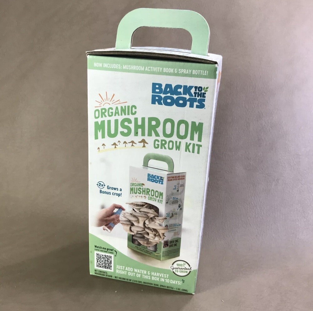 Gourmet Oyster Mushroom Back to the Roots Organic Growing Kit, Harvest 10 days
