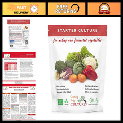 Vegetable Starter Culture – 6 Pouches, 12g | Fermentation Kit for Home Gardeners
