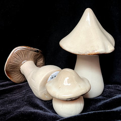 Mushrooms Ceramic Set of 3 – 3″, 5.5″, and 6.75″ by Cracker Barrel- New L