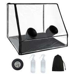 Large Still Air Box Mushroom Grow Tent 35.43×23.62×23.62 Large, Black