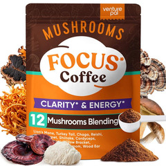 Mushroom Coffee (40 Servings) 12 Adaptogenic Mushrooms, Lion’s Mane, Cordyceps,