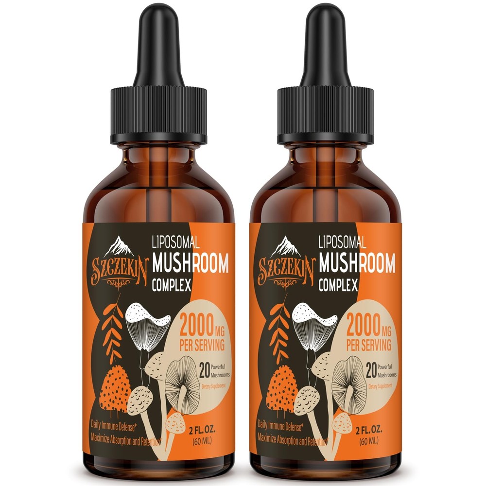 Liposomal Mushroom Complex Drops 2000 MG – 20 Organic 2 Fl Oz (Pack of 2)