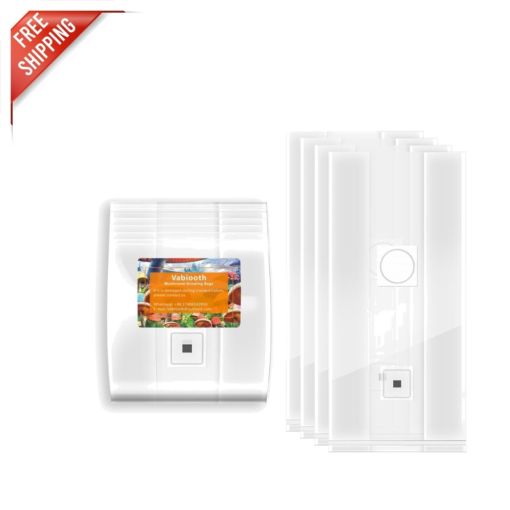 6 Mil Tear-Resistant Mushroom Bags with Self-Healing Injection Port – 20 Packs