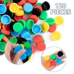 108Pc Silicone Rubber Beer Bottle Caps Reusable Drink Bottles Caps for Soda Beer