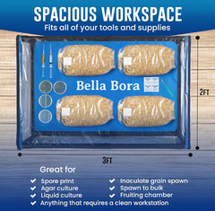 Bella Bora Still Air Box Mycology (Sturdy) by US Mycologists Upgraded V2 (Large)