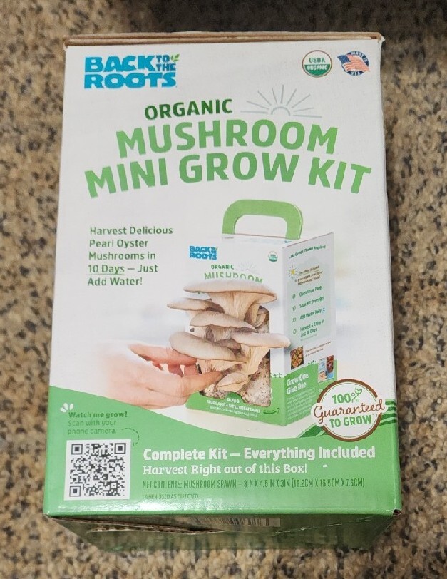 Back to the Roots Organic Mini Mushroom Grow Kit, Harvest Gourmet
